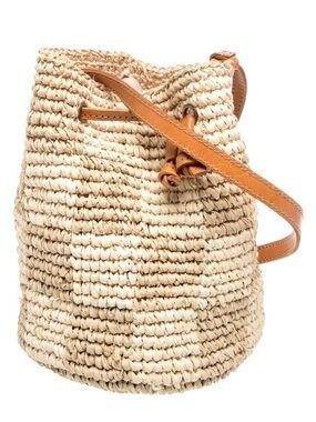 Bembien
Raffia Bucket Crossbody Bag